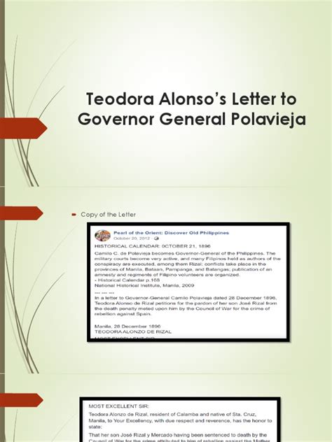 Teodora Alonso's Letter To Governor General Polavieja-1-1 | PDF