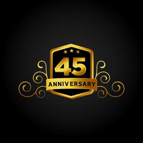 Premium Vector Happy Anniversary 45th Years Anniversary Celebration