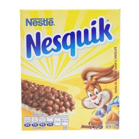 Barra De Cereal Nestlé Nesquik Sabor Chocolate 6 Pzas Walmart