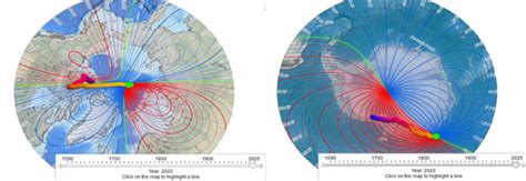 Magnetic Declination In Year 2022 And Historical Track Of Poles 3