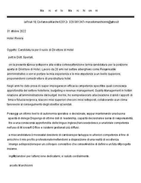 Lettera Di Presentazione Esempi Ilcvperfetto