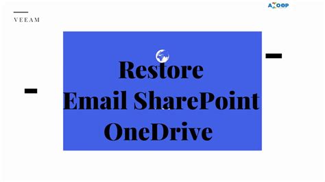 Restore Exchange Email Sharepoint Onedrive Data Using Veeam Explorer