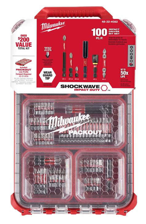 Packout Puntas Shockwave Piezas Milwaukee Tienda Milwaukee