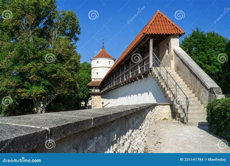 Historic City Wall Of Noerdlingen Stock Photo Image Of Landmark