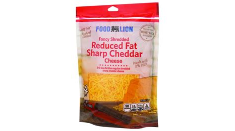 Food Lion Reduced Fat Fancy Shredded Sharp Cheddar Cheese Oz