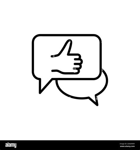 Online Communication Icon Flat Pictogram For Web Line Stroke Simple