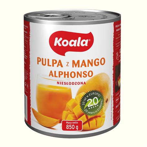 Koala Pulpa Z Mango Alphonso Bez Dodatku Cukru Owocu G