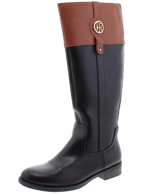 Tommy Hilfiger Womens Imina 3 Faux Leather Knee High Riding Boots