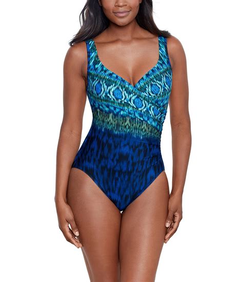 Miraclesuit Alhambra Its A Wrap Surplice V Neck One Piece Swimsuit