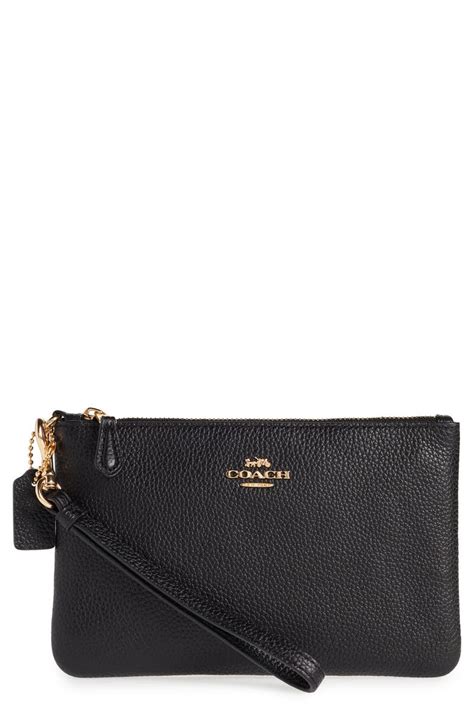 COACH Leather Wristlet | Nordstrom