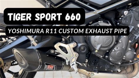 Tiger Sport 660 Sound Check Stock Vs Yoshimura R11 61mm Exhaust Pipe