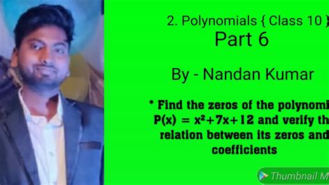 2 Polynomials {class 10} Part 6 Youtube