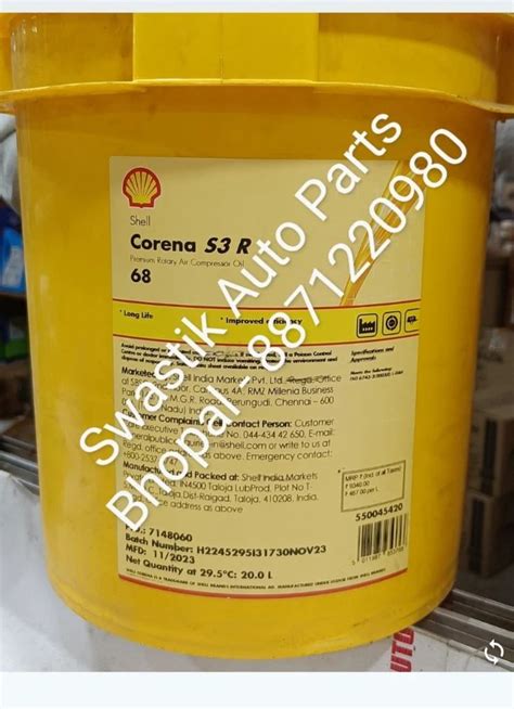 Shell Corena S3 R 68 I Premium Rotory Air Compressor Oil 68 Meets ISO