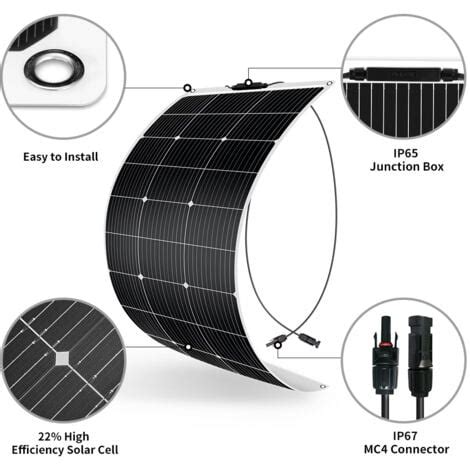 Dokio W Monocristallin V Panneau Solaire Flexible Pour Caravane