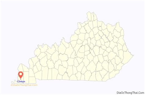 Map of Clinton city, Kentucky