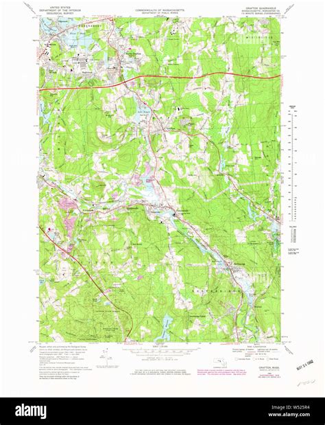 Massachusetts Usgs Historical Topo Map Ma Grafton