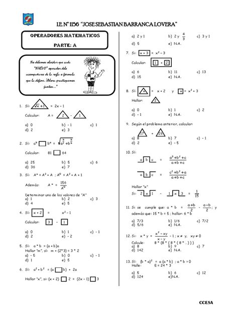 Problemas Propuestos De Operadores Matemáticos Rm Ccesa007 Pdf Juegos De Mesa Tradicionales