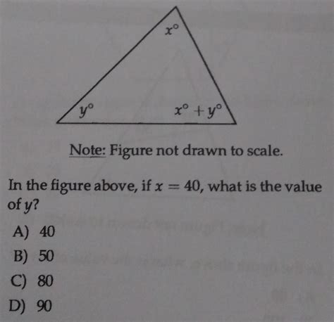 Solved Note Figure Not Drawn To Scale In The Figure Above If X 40