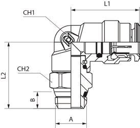 Orienting Elbow Male Adaptor Universal Short H