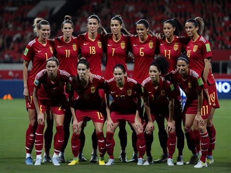 Premium AI Image | Victory for the Spanish women's national football team