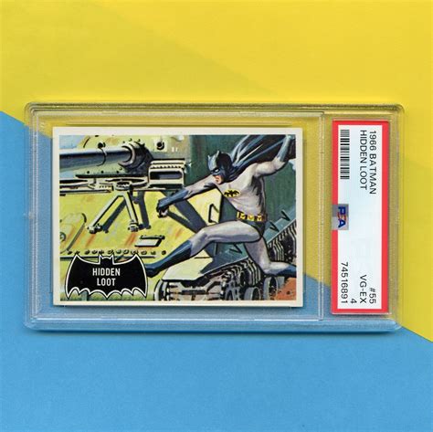 Original 1966 Topps Batman Black Bat Trading Card 55 Psa 4 Ebay