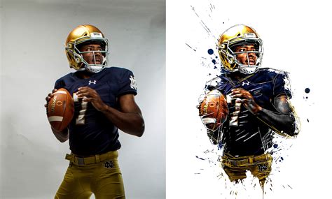 37 Minute Digital Painting Notre Dame Football On Behance