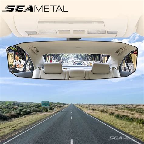 Seametal Espejo Retrovisor De Gran Angular Para Coche Cristal Hd Cm X