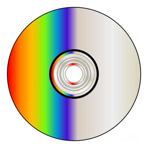 Blank Cd Disc With Rainbow By Bigalbaloo Stock Cds Blank