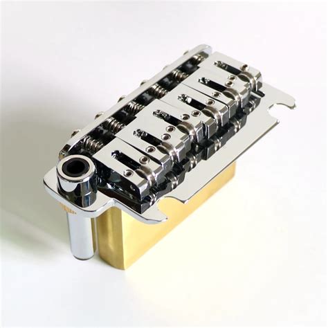 Full Size Solid Brass Block Guitar Tremolo Bridge With Brass Roller