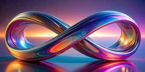 Abstract Moebius Strip Desktop Background Generative Ai Stock