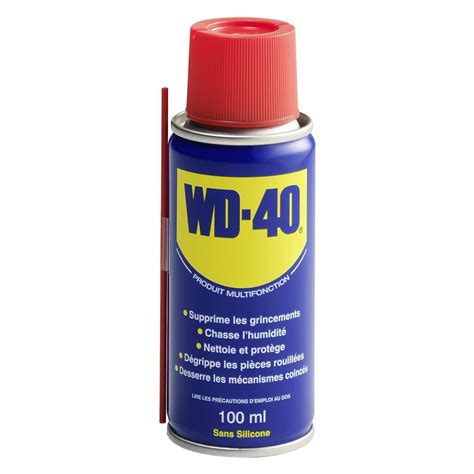 Huile multifonction lubrifiant dégrippant WD 40 l aérosol de 100 ml à