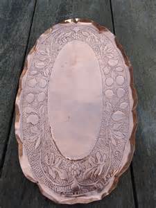 Antiques Atlas Arts Crafts Copper Tray With A Floral Border