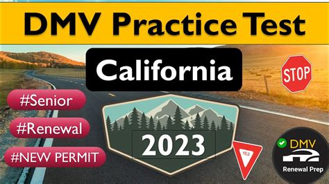 Dmv Practice Test California 2023 For New Permit Renewal And Senior