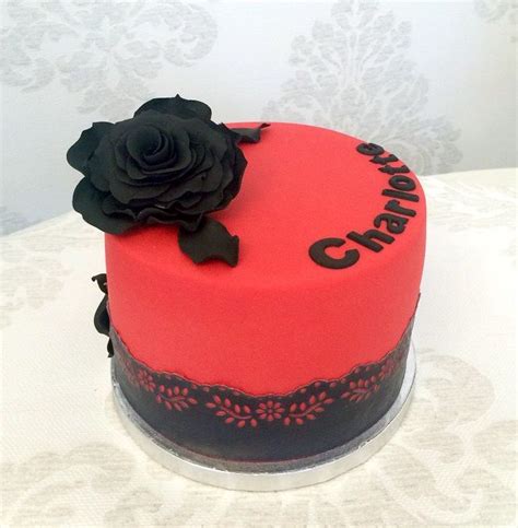 G Teau Rouge Et Noir Dentelle Red And Black Lace Cake Id E Gateau