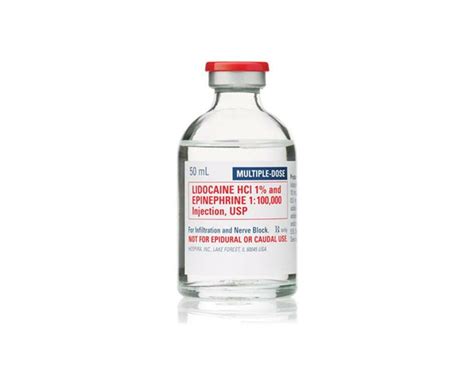 Lidocaine HCl Epinephrine Injection MDV 50mL 1 Sterile FTV 25 Bx