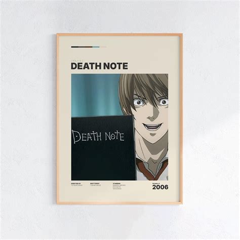 death note anime poster manga  print japanese wall art print