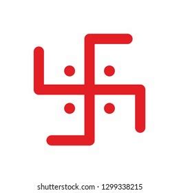 Swastik Red Indian Spiritual Symbol Hinduism Stock Illustration