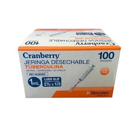 Jeringa Tuberculina 1cc 27 X 1 2 Caja X 100 Un Cranberry Larense