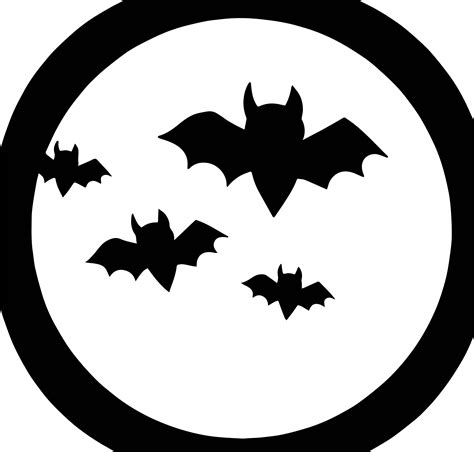 Large Transparent Moon With Bats Halloween Halloween Coloring Page ...