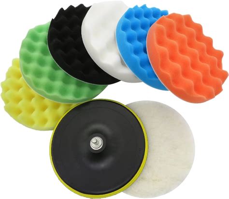 Amazon QIANFENG 9pcs 7Inch Buffer Sponge Pad Set Car Polishing Pad