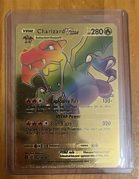 Mavin Charizard Vstar Hp Rainbow Gold Foil