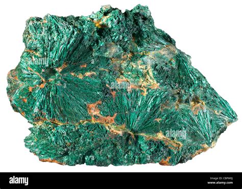 Fibrous Malachite From The Copper Queen Mine Bisbee Arizona Stock