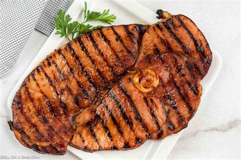 Grilled Ham Steak Recipe - grillonadime.com