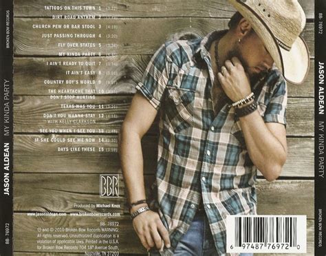 Car Tula Trasera De Jason Aldean My Kinda Party Portada