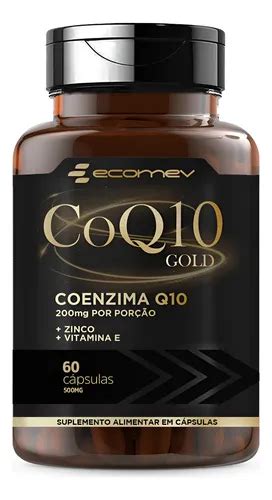 Coenzima Q10 Dosagem Máxima Diária - Coenzima Q10 Gold 200mg Pura + Vit. E Zinco Dose Máxima 60cp Sem Sabor ...