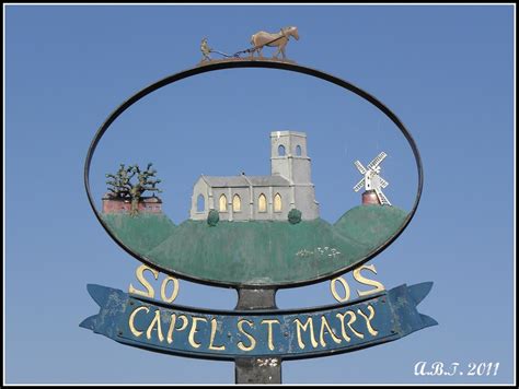 Capel St Mary Village Sign Alan B Thompson Flickr