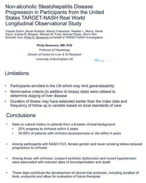 Non Alcoholic Steatohepatitis Disease Progression In Participants From