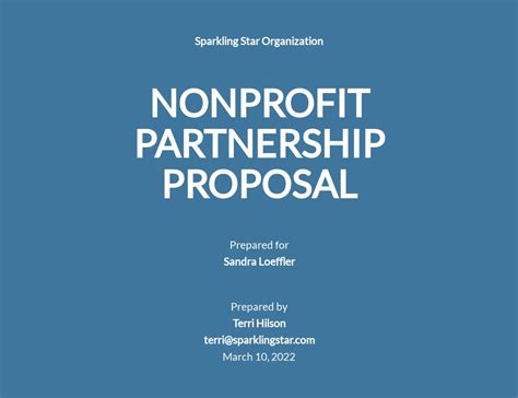 Proposal For Nonprofit Organizations Template