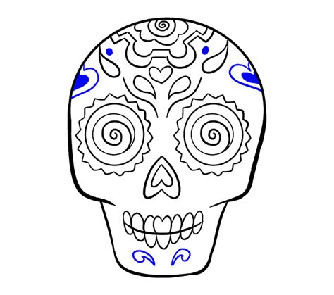 How To Draw A Sugar Skull Easy Drawing Guides