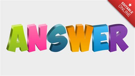 answer text effect generator